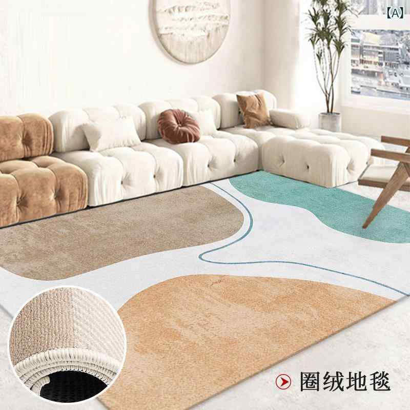 リビング ラグ 厚手 フランネル 地毯 モダン シンプル インテリア 床前 地? ソファ サイドテーブル コーナー 敷物 幾何学 柄 ポリエステル 繊維 洗濯 可能 方形 形状 室内 インテリア グレー ベージュ ブラウン グリーン ベージュ 系 ニュー 4,921円