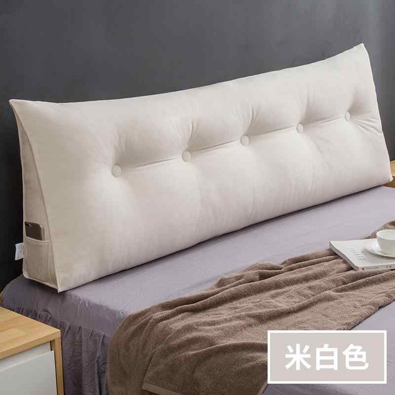 クッション 抱き枕 ベッドヘッド 純色 三角形 背もたれ 取り外し洗濯可 毛? 接触冷感 現代 シンプル シングル ダブル 畳 レイバック ピロー PP コットン 詰め物 軽量 快適 浅ブルー 湖ブルー ファッションオレンジ 流光イエロー 高級グレー 浅