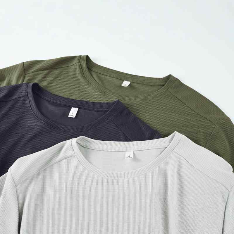 メンズ 丸首 半袖 Tシャツ ベースレイヤー ポリエステル 吸湿速乾 薄手 ストレートシルエット ブラック ダークグリーン パールグレー 暖色ホワイト ソフトパープル 夏 秋 カジュアル 普段使い 軽量 伸縮性 通勤 ストリート トップス インナー ユニ