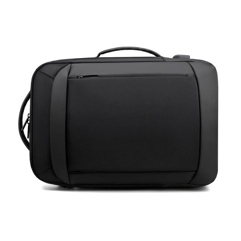 バックパック メンズ レディース ビジネス 通勤 普段使い 都市スタイル ナイロン 軽量 20-35L 大容量 15インチ ノートPC対応 USB充電 ポケット 付き 気圧クッション ストラップ ブラック シンプル 無地 春 男女兼用