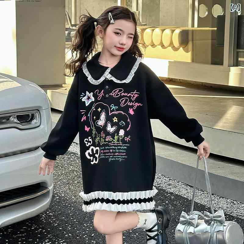 {"result": "女児 ワンピース 秋冬 コットン 柔らかい 花柄 かわいい プリンセススカート 黒 ベージュ レース トップス 連衣裙 少女 スカート 甘め トップス トップス トップス トップス トップス トップス トップス トップス トップス