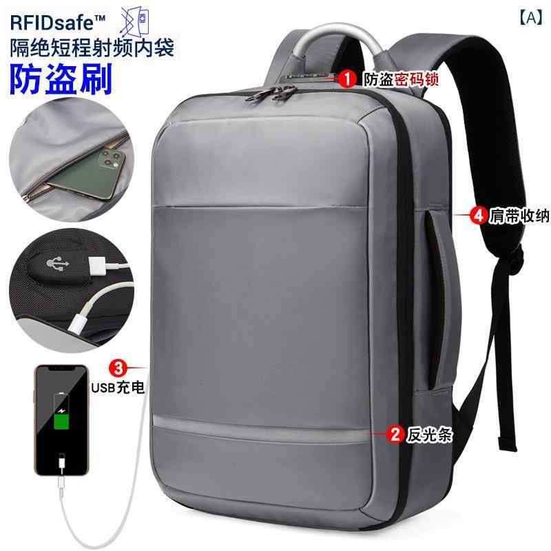 バックパック メンズ レディース 通勤 通学 ノートパソコン 収納 15インチ 対応 大容量 20-35L 拡張機能 ナイロン ポリエステル ライニング 生理曲線 背負い板 街頭 ファッション トレンド 車縫い ステッチ 純色 ブラック グレー ブルー