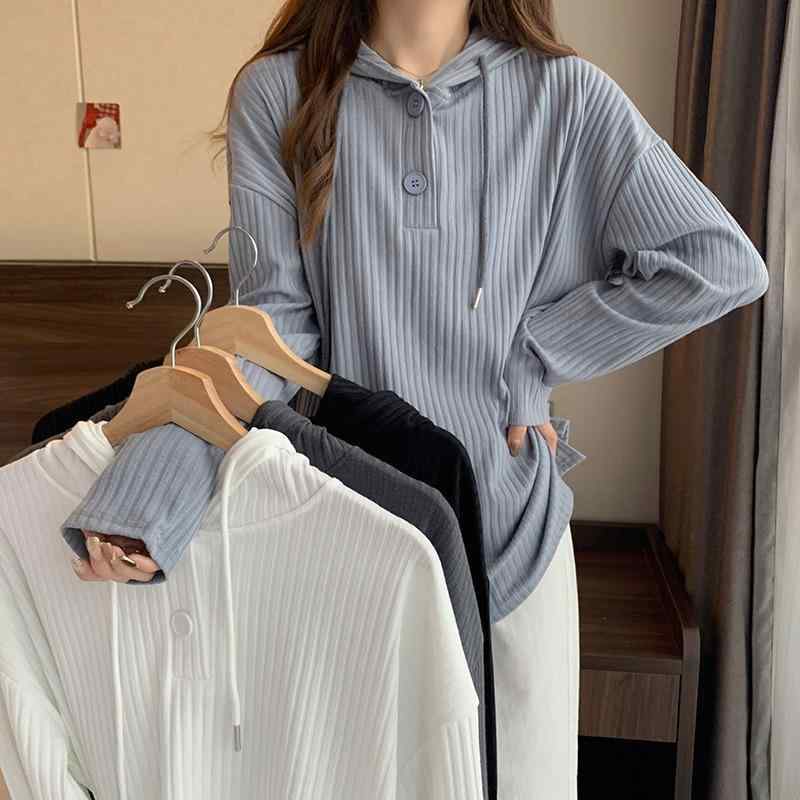 レディース 大きいサイズ 連帽 長袖 Tシャツ トップス 春 秋冬 ゆったり デザイン スウェット 韓国風 上着 気質 通勤 都市スタイル 軽量 伸縮性 吸湿速乾 再生繊維 プラインカラ 浅灰 ブラック ホワイト ダークグレー 長袖 ルーズフィット 普通