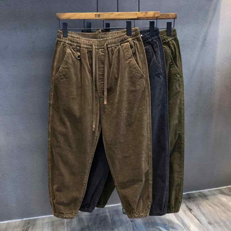 メンズ 工装パンツ 綿混紡 厚手 束脚 長ズボン 中腰 系紐 冬用 ゆったり 耐摩耗 微弾性 日常 ライトスタイル 青年向け 無地 カーキ グリーン グレー 長パン コットン 混紡生地 暖か 動きやすい ファッショナブル 秋冬 ユニセックス