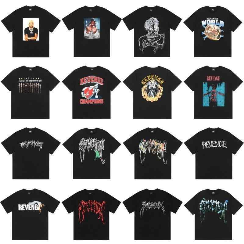 Tシャツ メンズ 短袖 丸首 ゆったり 綿素材 条紋柄 プリント 夏用 薄手 ストリート ヴィンテージ ダーク 黒 白色 赤 橙 杏色 クラインーブル