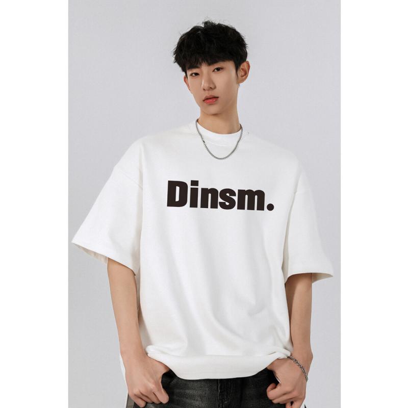 Tシャツ メンズ 短袖 夏用 綿100% 薄手 ゆったりシルエット 日本語レトロ風 字母プリント 日常着用 ブラック ホワイト ダークグレー キャメル ベージュ カジュアル 吸湿速乾 免アイロン加工 青少年向け 通勤 普段使い 軽量 伸縮性 ビッグサイズ