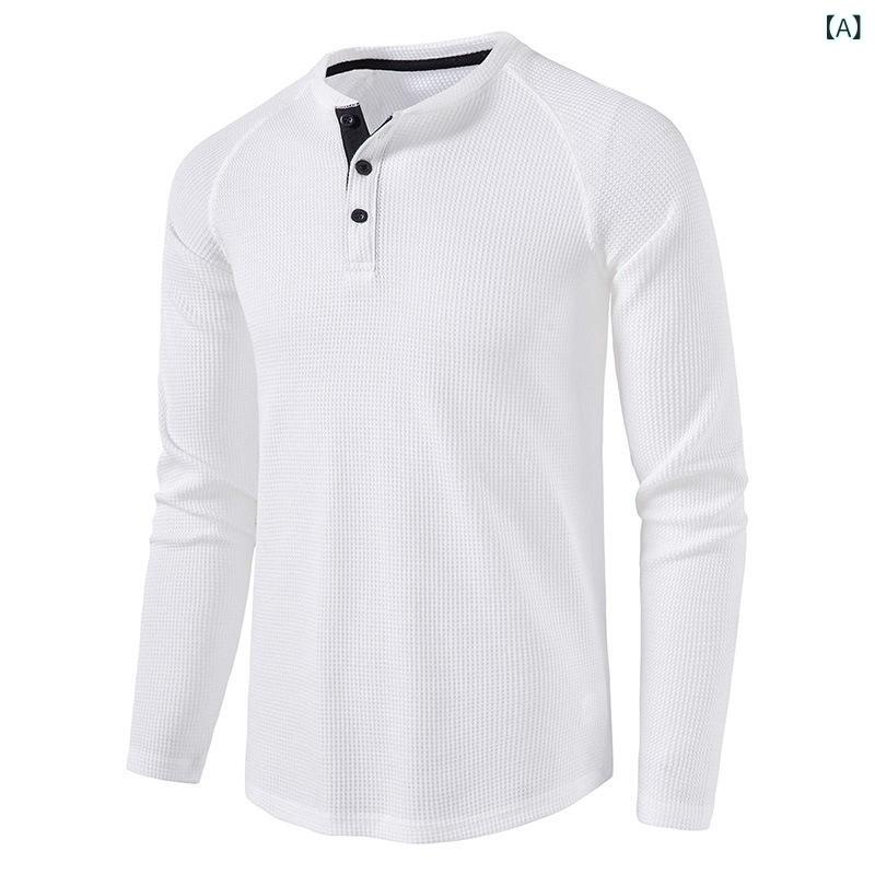 メンズ 長袖 Tシャツ トップス インナー 修身型 吸湿速乾 ポリエステル 混紡 無地 切り替え デザイン ラウンドネック セットインスリーブ 秋冬 春秋 日常 ファッション 都市スタイル 青年向け 白色 ブラック ネイビー グレー ミリタリーグリーン