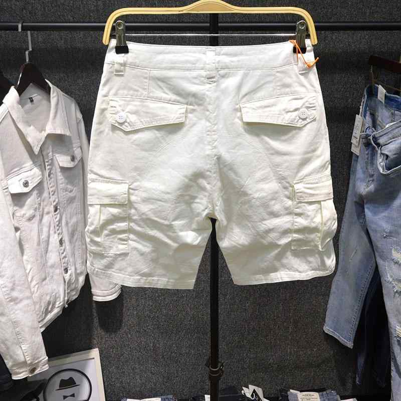 ショーツ メンズ 男性用 夏 春夏 白色 ブラック ミリタリーグリーン ベージュ カラバリ 綿 100% 素材 薄手 軽量 微弾性 接触冷感 吸湿速乾 免・聞 加工 直筒 シルエット 中腰 ジップ 開閉 無腰帯 ポケット 装飾 ゆったり ルーズ フィット
