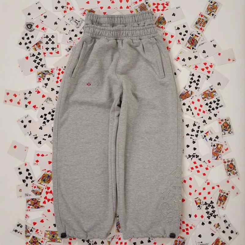 メンズ スウェットパンツ ユニセックス ビンテージ ヒップホップ 切り替え 刺繍 ワイド ストレート レッグ ミッドライズ ドローストリング コットン ポリエステル 混合 ストレッチ 軽量 通年 ユース カジュアル ストリート ファッション デイリー ウ