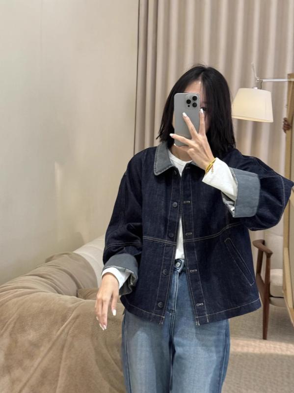 デニムジャケット 女性用 春夏 深青 翻領 切り替え ワイドシルエット 長袖 通勤風 気質カジュアル 快適レジャー 水洗加工 牛仔素材 伸縮性 リラックスフィット トップス 軽量アウター 普段使い デイリーウェア