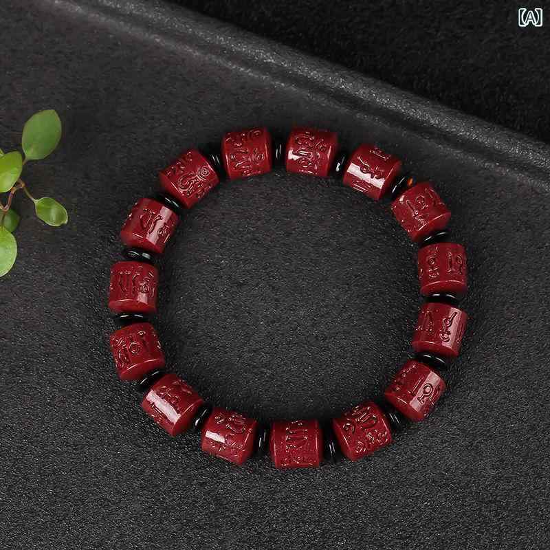 ブレスレット 男女用 朱砂 六字真言 桶珠 高品質 紫金砂 手芸品 8mm 10mm 12mm サイズ 自然スタイル 水波紋 デザイン 観光記念 アクセサリー ファッション アイテム かわいい 装飾 6,194円