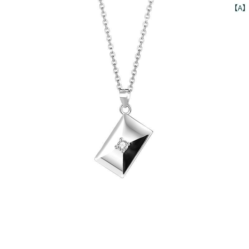 ペア ネックレス 女性用 ハート ペンダント 羽毛 鎖骨チェーン 925シルバー 軽量 シンプルデザイン ファッション 通勤 かわいい 心形 クロスチェーン 多層 41cm-50cm 秋冬 トレンド アクセサリー