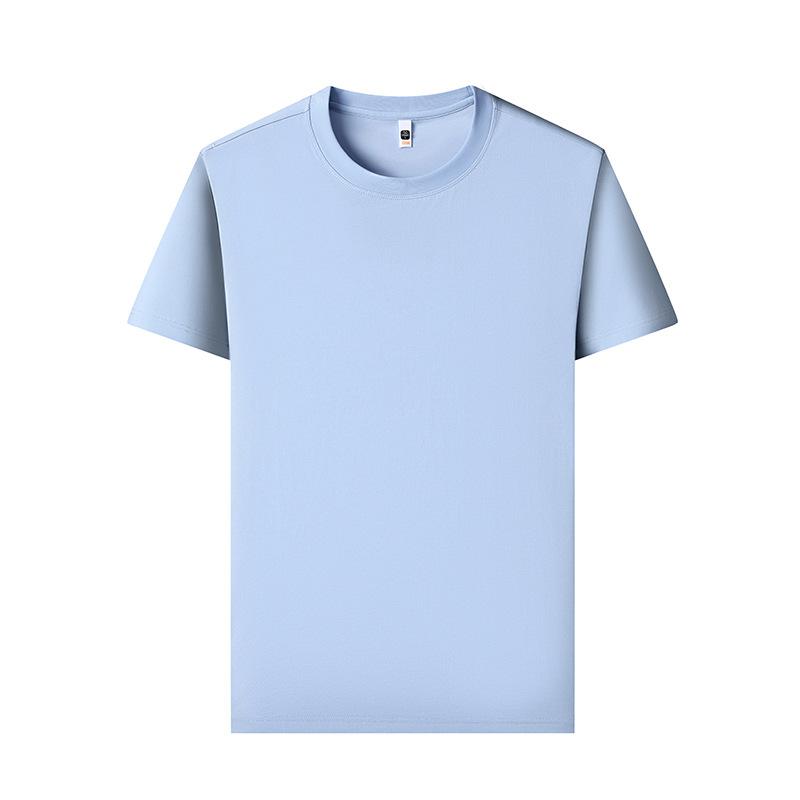 メンズ Tシャツ 半袖 丸首 接触冷感 シルクコットン 吸湿速乾 透気性 薄手 合体シルエット 無地 夏季 ゆったり フィット トップス インナー コットン混 ポリエステル レイヨン 軽量 色牢度 針織 袖口 セットインスリーブ 日常使い カジュアル 都