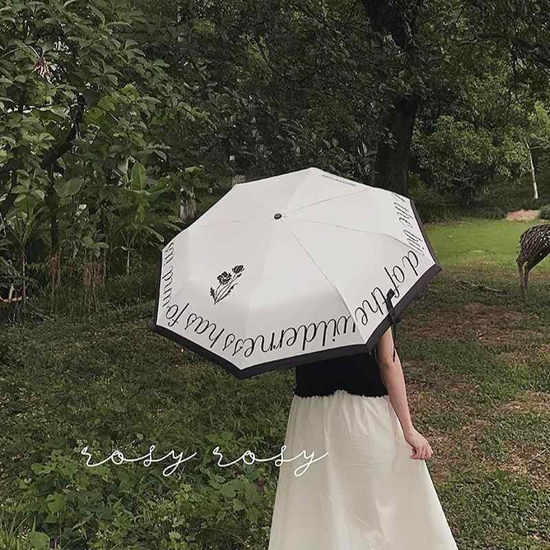 レディース 晴雨兼用 折りたたみ傘 自動開閉 防紫外線 UPF50以上 190T 衝撃布 黒膠加工 8本骨 繊維骨 軽量 320g 英倫 法式 復古 スタイル 女性 遮陽 傘 折り畳み コンパクト 携帯 便利 通勤 日常 使い 雨の日 晴れの日 対応 折