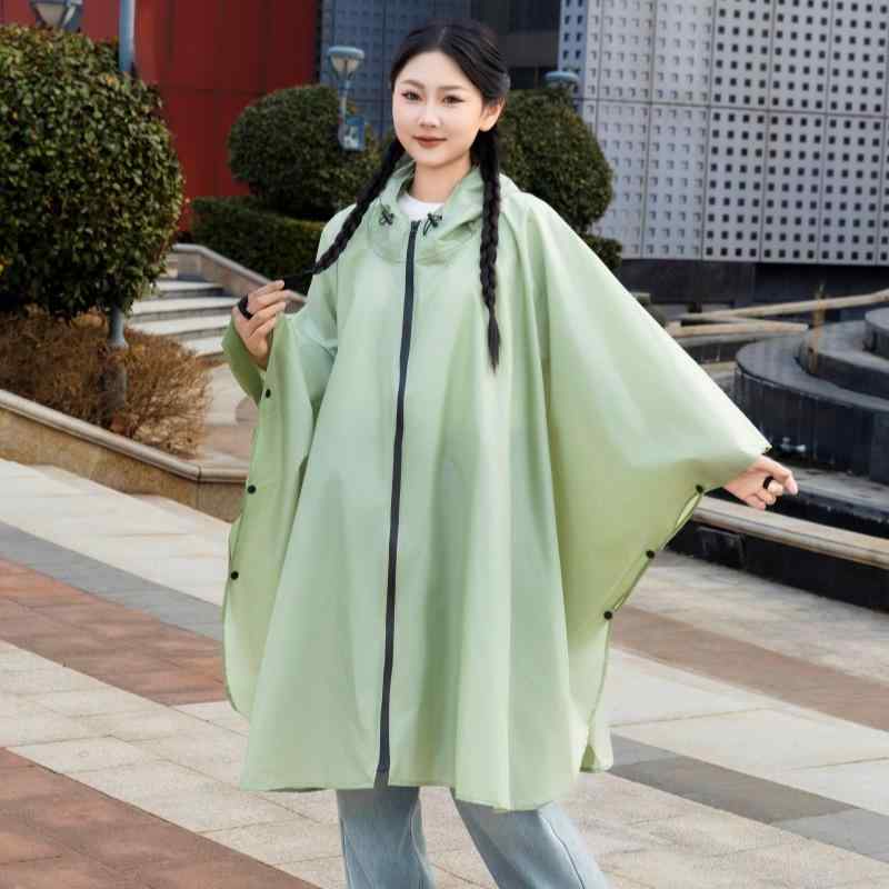 雨衣 男女用 軽量 防水 拉? ポンチョ 型 アウトドア 徒歩 ハイキング サイクリング 雨具 ?塔夫 PUコーティング 現代 シンプル ブラック ミリタリーグリーン ネイビー イエロー 黒白 切り替え ディープレイクブルー 抹茶グリーン アイボリー ブ
