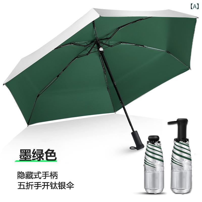 折りたたみ 遮光 傘 超軽量 防紫外線 折り畳み式 隠し柄 軽便 晴雨兼用 防晒 防風 防雨 自動開閉 手動開閉 六本骨 鉄骨 衝撃布 タイ銀コーティング 190T密度 現代 シンプル UVカット UPF50以上 ミニ コンパクト ポータブル 女性用 メ