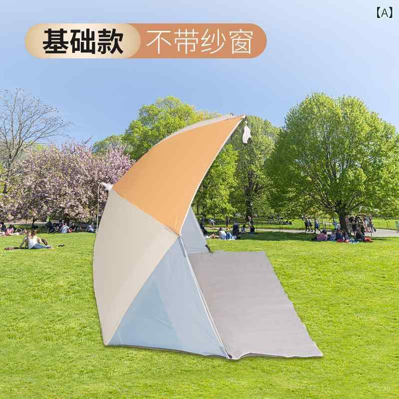 折りたたみ テント 屋外 防紫外線 ビーチ チェア サンシェード 釣り 遮陽 雨よけ ポータブル 手動開閉 ポリエステル 銀コーティング 軽量 コンパクト 3人用 6人用 庭園 スタイル UPF50以上 夏 春夏 秋 ウィンター