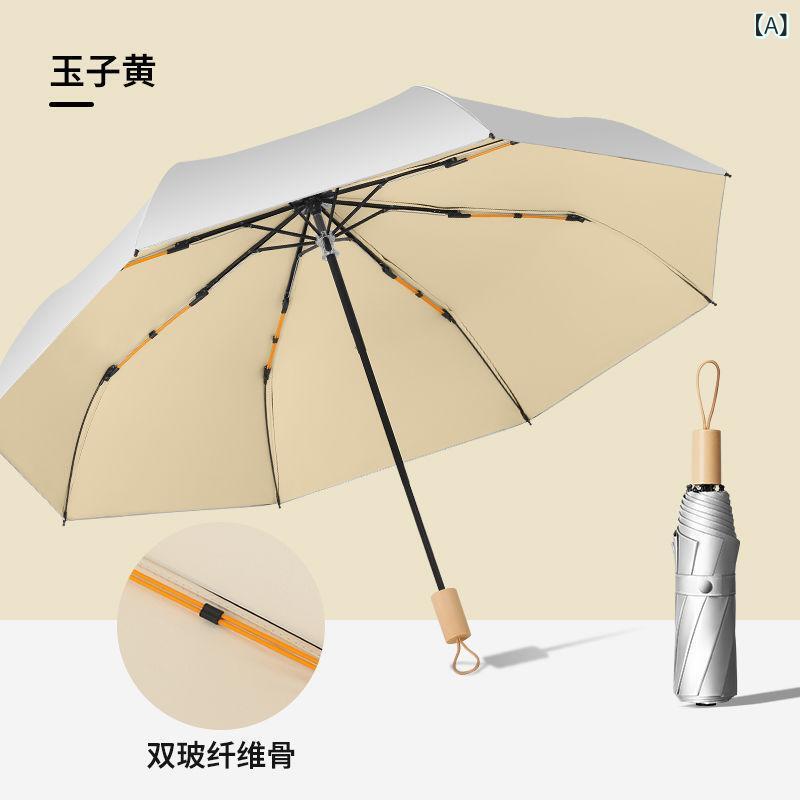 折りたたみ傘 レディース 強力UVカット 紫外線対策 晴雨兼用 折り畳み 日傘 折りたたみ式 軽量 耐久性 降温効果 玉子黄 天空ブルー 淡ピンク ダークグリーン 米色 クリームグリーン ミルクブルー TPE素材 手動開閉 成人用 三つ折り 遮光 防紫外