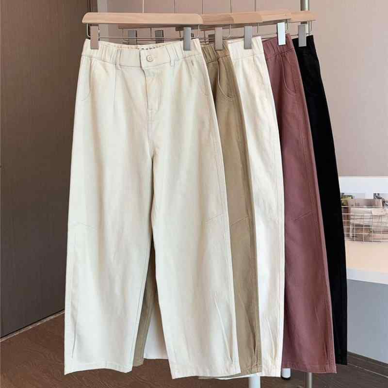 レディース ワイドパンツ ハイウエスト 切り替え コットン 素材 伸縮性 接触冷感 軽量 春夏 秋 普段使い 通勤 御姐スタイル かき色 杏色 アイボリー ブラック ラズベリーレッド 大きめシルエット 三分丈 ゆったり ビッグシルエット 吸湿速乾 カジュ