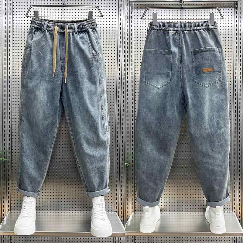 メンズ デニムパンツ ジーンズ 春 春夏 秋冬 通勤 普段使い 部屋着 アウトドア 直筒 コーンパンツ ワイドパンツ ロングパンツ ミドルウエスト ストレッチ 軽量 吸湿速乾 接触冷感 再生繊維 ポリエステル 綿 デニム素材 ブルー カラー ミッドライズ
