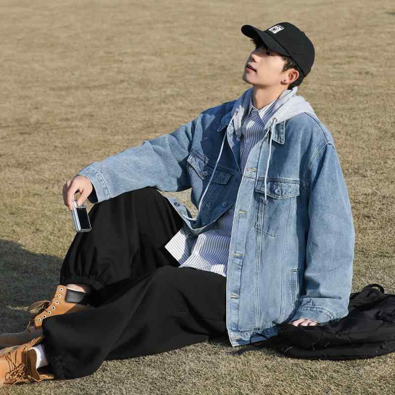 メンズ ジャケット 牛仔 トップス コート 春秋 秋冬 春夏 男性用 ワイドシルエット ルーズフィット スタンダードフィット 長袖 スタンダードカラー 洗い加工 ヴィンテージスタイル 軽量 通気性 耐久性 防風 コットン 素材 綿100 ポリエステル 裏