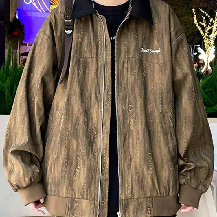 メンズ 上衣 春夏 青二才 学習者 成人男性用 高校生 初高中生 休? トップス 厚地の外套 運動競技表現スタイル ポリエステル ?? 免? 産業 広広とした影ぼうし ルーズフィット 照明ランプ色合い 長袖 常?袖 外穿 片方衣嚢 徽章 科目 杏色 焦