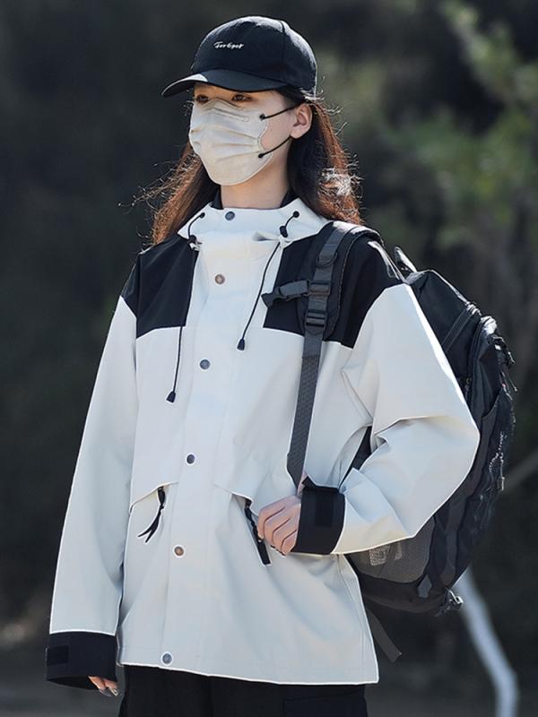 春夏 秋冬 防水 防風 ジャケット 男女用 ユニセックス アウトドア コート フード付き 軽量 耐久性 耐摩耗 汚れ防止 ポリエステル 素材 クライミング ハイキング キャンプ 釣り サイクリング トレッキング 旅行 郊外散策 ハンティング ユニセックス