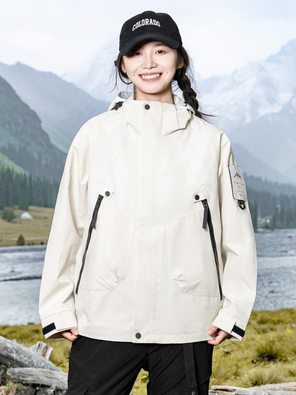 ボンネット付き添い人 雨合羽 防風 透気 軽さ 上衣 メンズ レディース 山登り 山歩き 難民キャンプ 御釣り アウトドア 春 秋 紫 螢光緑であること 黒いこと 象牙色 ミリタリー緑であること 赤いこと 黄色 サクラ色 ポリエステル 綿織物 風雨相応う トレッキング