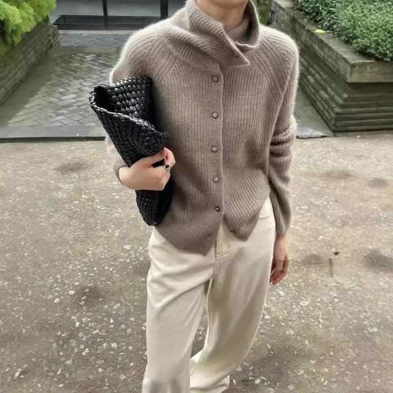 編み物ジレー お上さん用 高領 朦朦たる 純絨毛 長袖 插肩袖 ゆったり影ぼうし 羊毛 編み物 トップス パステル色の手当たり 無鉄板産業 深灰 乳汁白いこと 駱駝 通い 精神状態 奥ゆかしい 単品 単排名取り草 長さ決まりきった 吸湿速乾 優しいこと 冬 秋冬