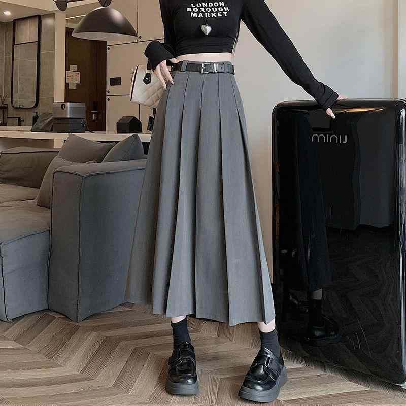 スカート 女性用 春夏 グレー ブラック 高腰 Aライン 中長丈 百褶 プリーツ スカート トップス ポリエステル 素材 伸縮性 高弾力 ジッパー 気質 通勤 英倫風 普段使い 軽量 ハイウエスト 遮尻 デザイン ビジネス カジュアル スタイル 5,176円