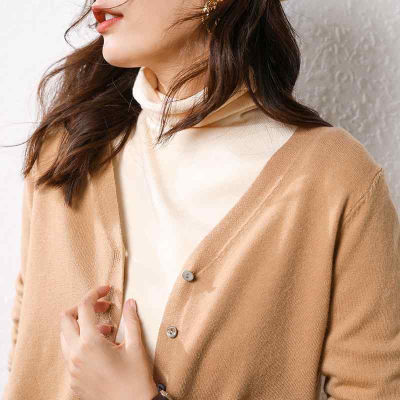 ニットカーディガン 女性用 秋冬 Vネック 長袖 開き前 ゆったり 大きいサイズ 薄手 短丈 コート風 外出着 トップス 羊毛混 ポリエステル 粘液繊維 純色 気質 通勤 スタイル 軽量 伸縮性 ホワイト グレー ブラック ベージュ ライトブルー ミント