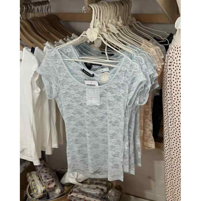 Tシャツ 女性用 短袖 透け感 レース セクシー インナー トップス ライトブルー ピンク かわいい 甘め スタイル 接触冷感 軽量 吸湿速乾 春夏 通勤 普段使い 部屋着