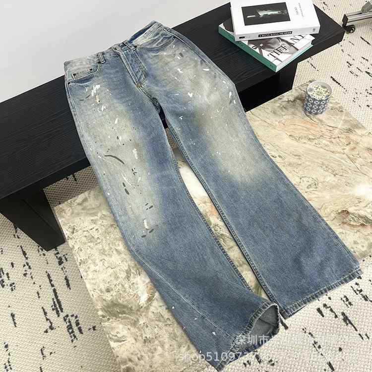 牛仔ズボン下 直筒 ワイドレッグ メンズ レディース 春期 浅色 綿原材料 洗いもの製造 ヴィンテージ風 表どおり表現スタイル 青少年 欧米風 日常使い走り 通いコーデ 軽さ 伸縮性 パンツ-レディースファッション-ボトムス
