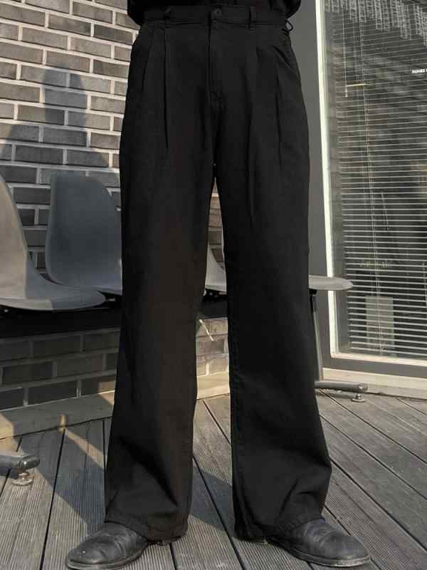 メンズ ロングズボン下 秋冬 韓国風 広々としたズボン下 ご機嫌酉の方角 綿織物100% 微弾力性 黒 ゆったり影ぼうし 表どおり流行り物 普段使い走り 軽さ 通い 出かける 伸ばすこと 好いたらしい 洗い濯ぎ飾り気の無い 耐久性