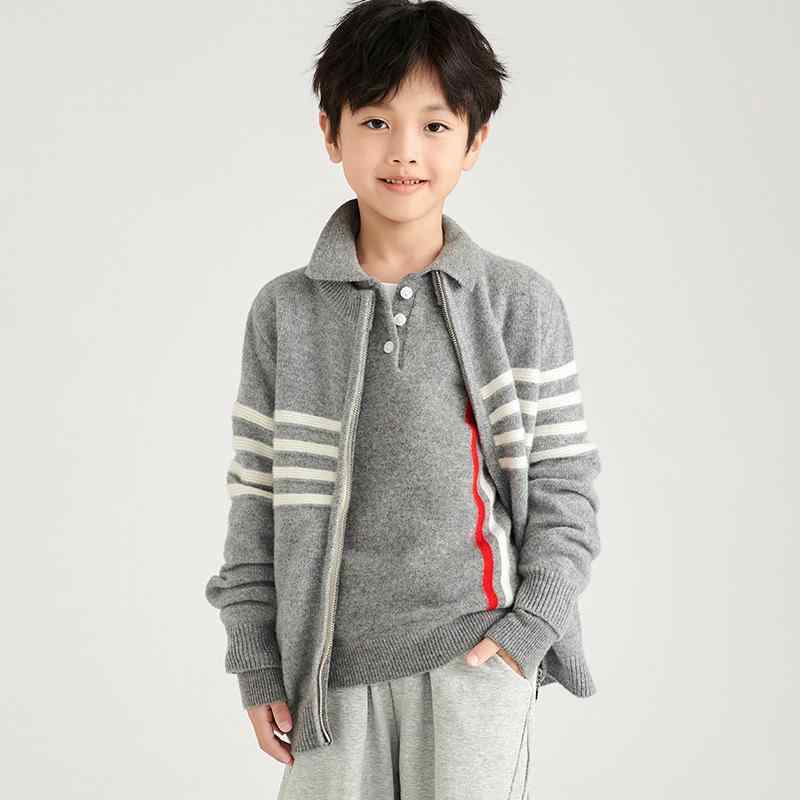 キッズ 毛玉 プルオーバー 御坊っちゃん お姉さん 長袖 仕合わせ 厚地の外套 100% 絨毛 縞模様 うつり変わり ファスナー トップス 秋冬 普通厚 丸首 黒 サクラ色 薄墨色 愛くるしげ 平平凡凡たる毛線 長袖 縞模様柄 冬 秋 100糎 110糎 120糎 130糎 ワンピース-キッズファッション