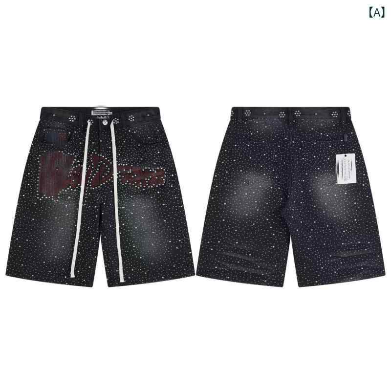 メンズ 牛仔 さる股引き 夏 返り咲き 表どおり 洗いもの製作 ヴィンテージ風 ルーズフィット 綿原材料 微弾力性 黒 青み 白いこと 緑であること 普段使い走り 軽さ 好いたらしい 座標 流行り物 科目