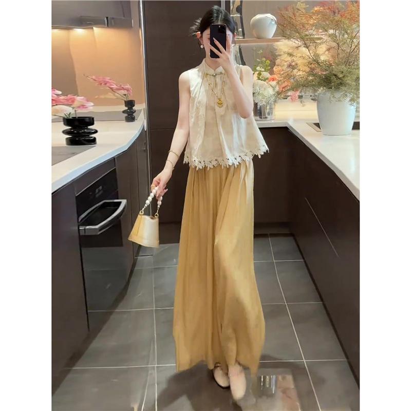 レディース 無袖 上張り スコート ズボン下 仕掛ける 夏 服 杏 香? 綿 ポリエステル アセテート スパンデックス 練り合わせる 妃殿下捩り ソリッドカラー 3D 刷り上げる 成り行き 絹地産業 綿織物 ポリ 混紡 原料品 口さかしい 冷やりとした 今めかしい トッ