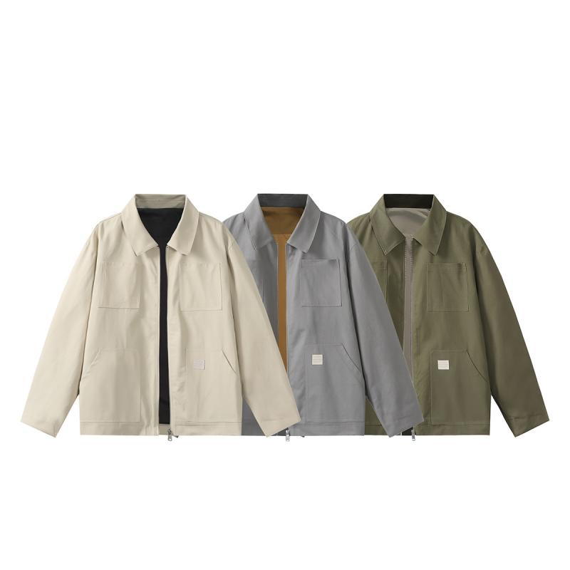 ジャケット メンズ ファッション カジュアル 秋服 ゆったり ポケット付き 工装 アウター｜フォークBR