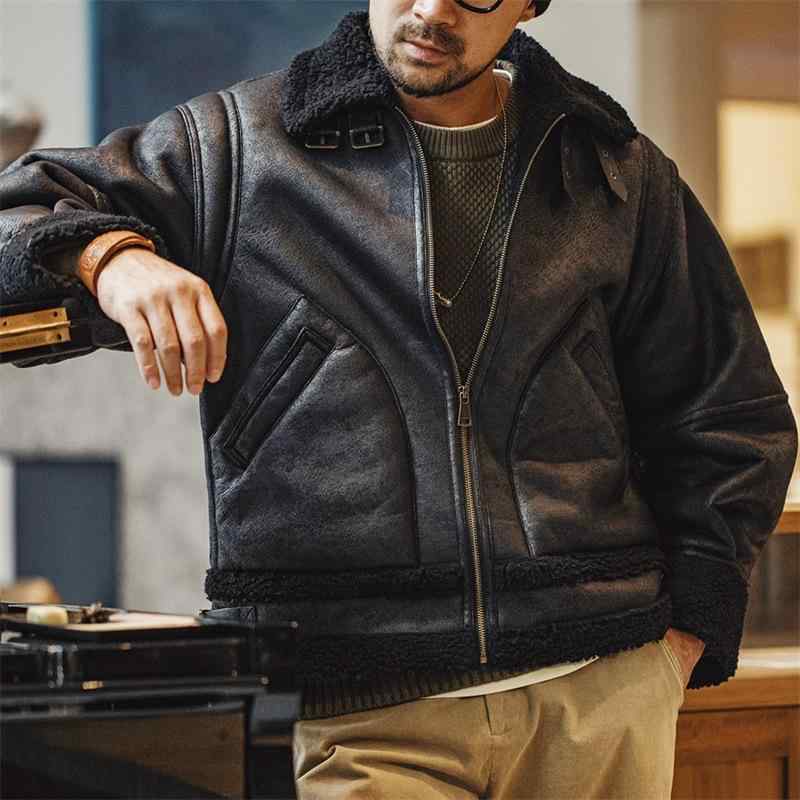 メンズ 航空上衣 ・委皮 スエードクロス調 前掛け 心地よい アウター 冬服 防寒 保温 生あたたかい 普段使い走り 日常 珈琲 黒