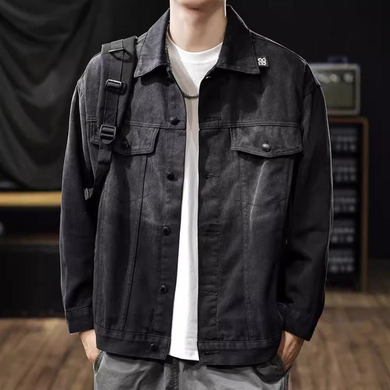 アウター ジャケット メンズ 秋服 ヴィンテージ風 デニムジャケット ゆったりめ カジュアル おしゃれ かっこいい 男性用 紳士服｜フォークBR