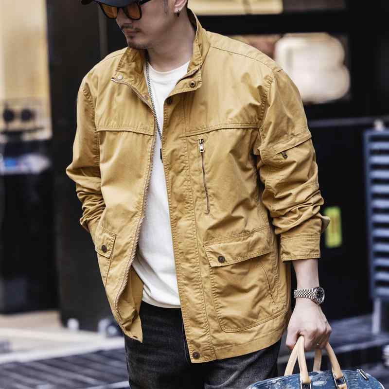 メンズ カジュアルジャケット 春秋 ファッション かっこいい 上着 ジップポケット｜フォークBR