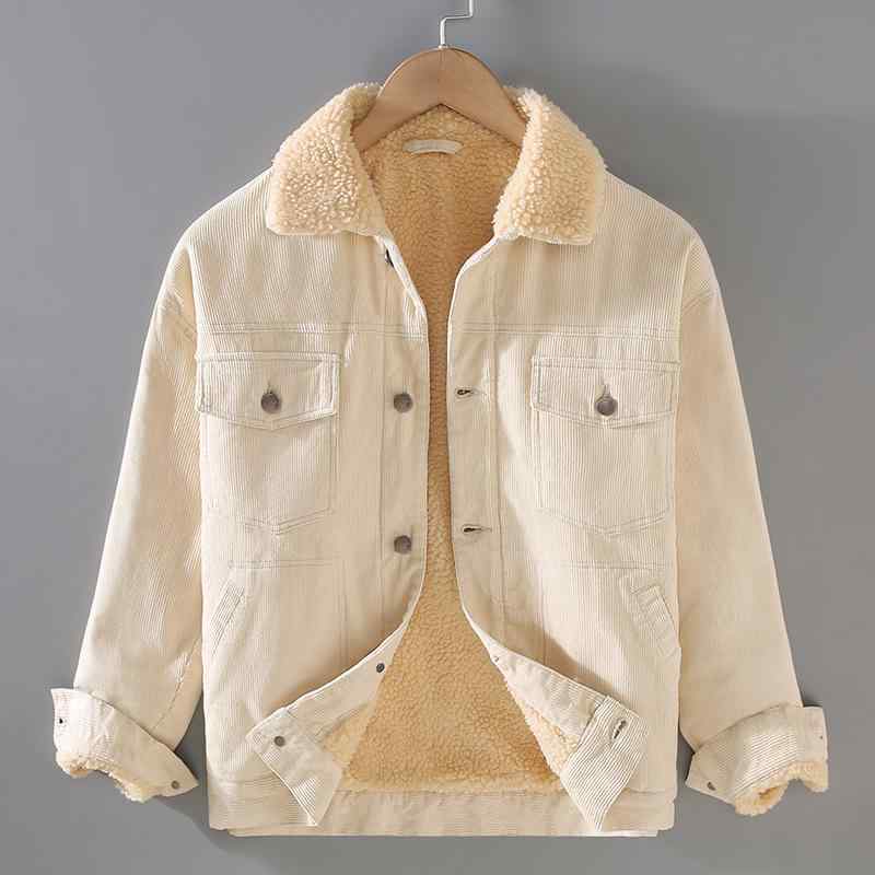 コール天上衣 メンズ アウター 心地好い ?元始的 冬服 朦々たる 裏ボア 防寒 今めかしい