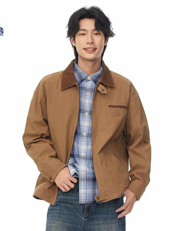 重厚工装?克 男式 ?棉 日系 ?古 ・柑哈特 厚地の外套 三春 ?松 多口袋 多口袋 厚地の外套 三春 ?松 男