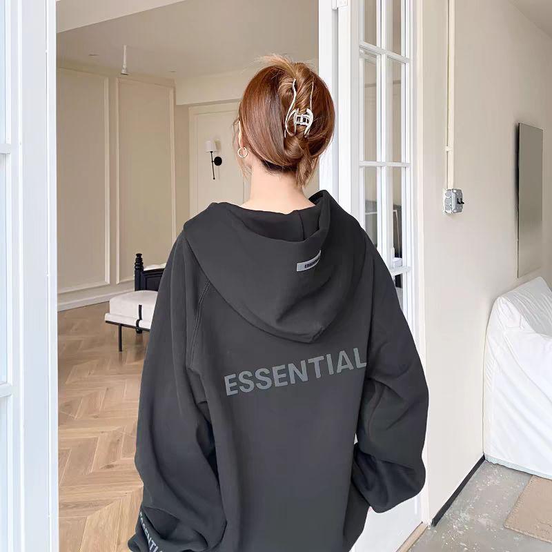 Essentials ジップアップパーカー メンズ 長袖 ゆったり 心地好い 秋服 冬服 流汗 調教師 ブランド名 ロゴタイプ 今めかしい かっこいい 成人男性用 トップス 羽織り 流行り物 好いたらしい 成人男性 一般受け 高品質 秋冬物