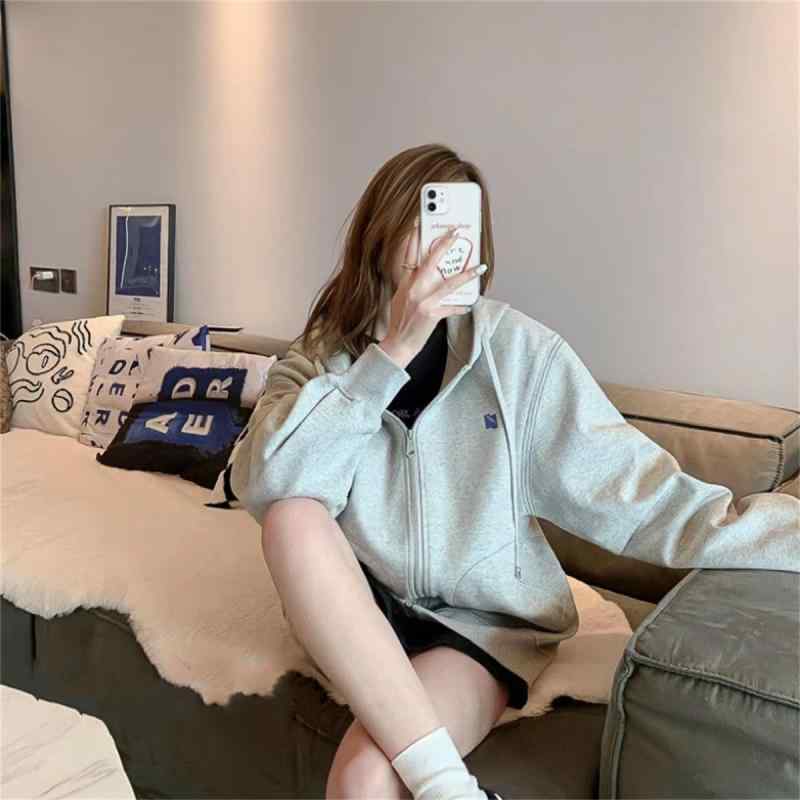 ADER連帽衛衣三春新款潮牌?松??感小・異情?同款拉??衫外套