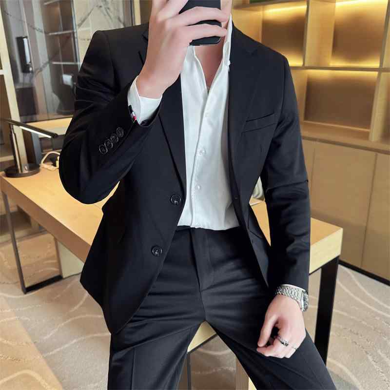 商行為上衣 メンズ テーラードジャケット スラックス セットアップ 成人男性服 流行り物 心地よい フォーマル 御芽出度 寄りあい 上下仕掛ける 卒式 はいり込む式 春夏 秋冬 軽さ 紺色 豆緑 焦茶色 鉄薄墨色