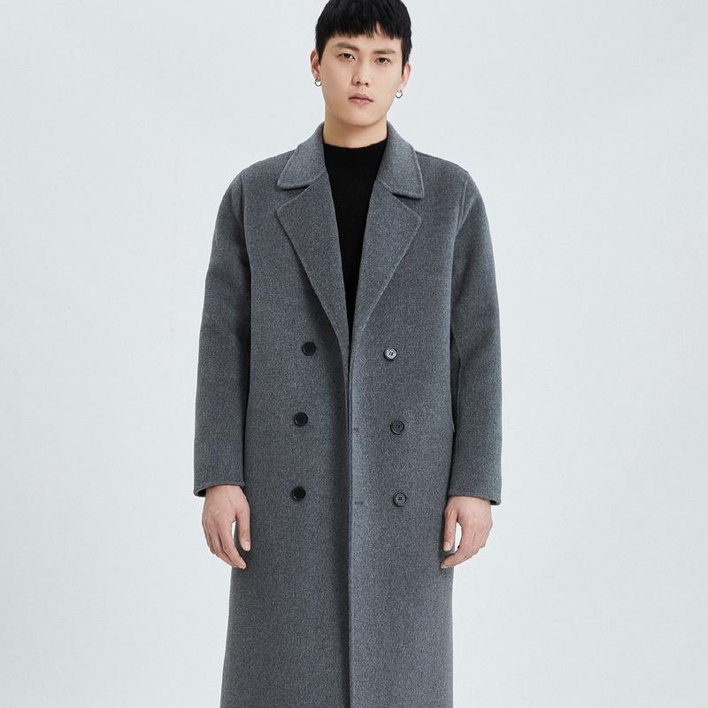 メンズ 冬 アウター ウールコート ダブルブレスト テーラードジャケット ゆったり 羊毛 ビジネス カジュアル 紳士服 男性 青年 黒 グレー キャメル コーヒー M L XL XXL XXXL|フォークBR