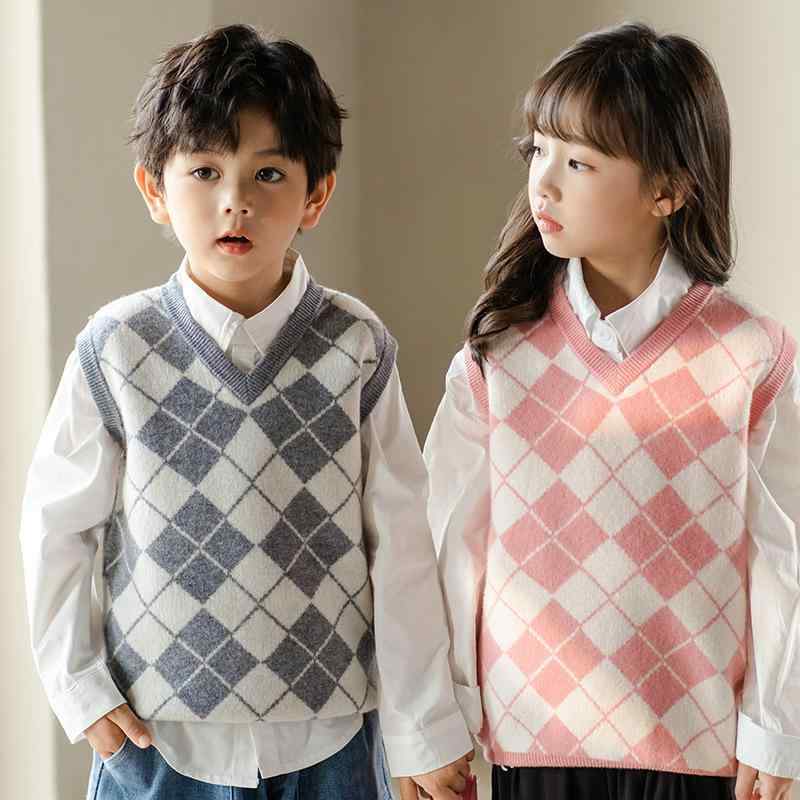 トップス Vのど首 毛糸 編み物より良い 男女兼用 赤ちゃん服 100糎 110糎 120糎 130糎 140糎 150糎 160糎 165糎 秋冬 サクラ色系 薄墨色系 点火装置青色系