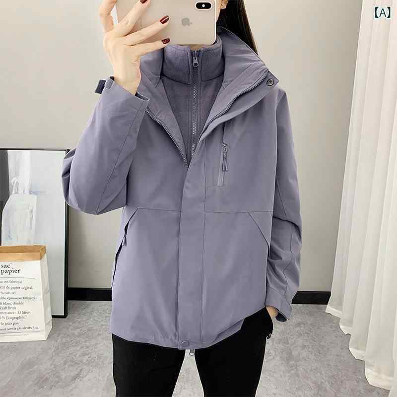 アウトドアお召しもの メンズ レディース 雨合羽 山登り服 秋冬 防風 保温 軽さ 厚地の外套