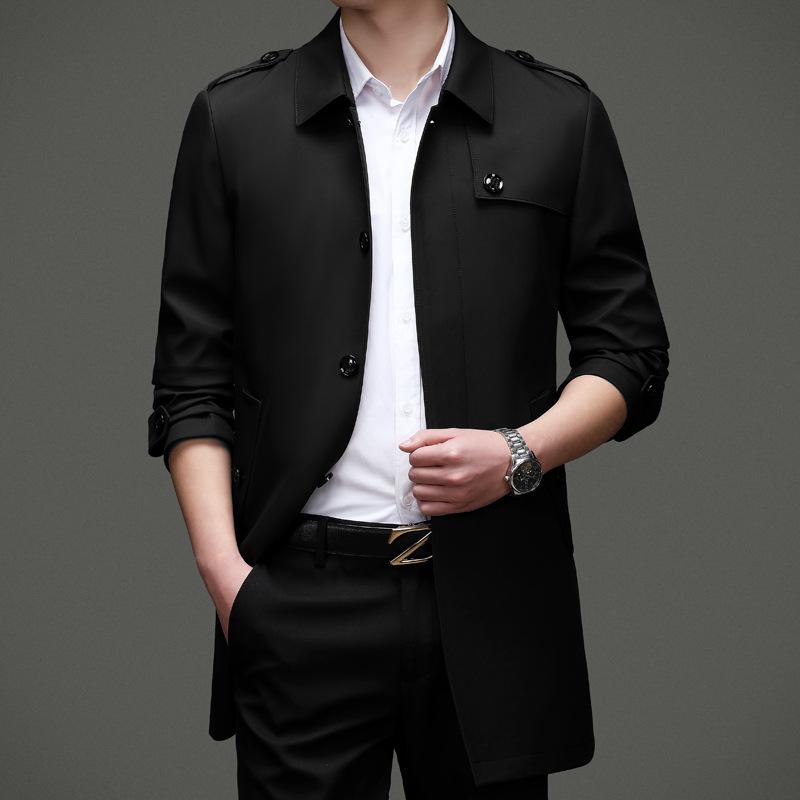 秋場 商行為上衣 メンズ 中長丈 成人男性服 アウター テーラードジャケット 紺色 カーキ色 M L XL XXL XXXL XXXXL 5XL 6XL 7XL